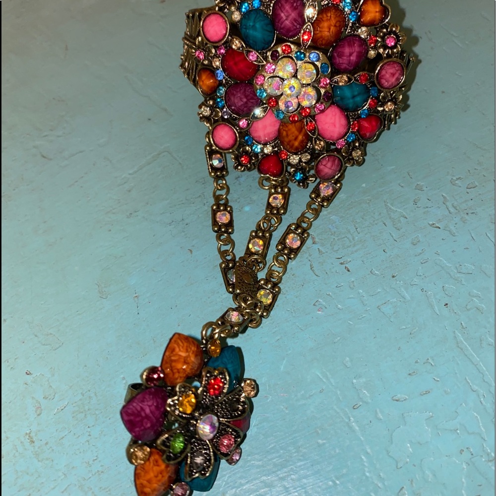 Colorful ring and bracelet set